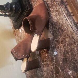 Marc Fisher suede mules